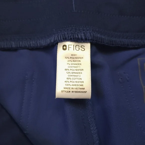 Figs Zamora Womens Scub Jogger Pants Size M / P Denim Blue PO 1660 - Picture 4 of 8
